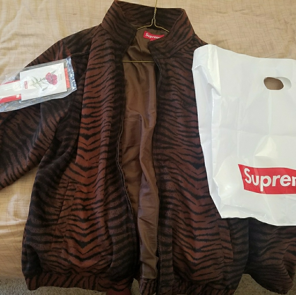 Supreme tiger stripe track jacket